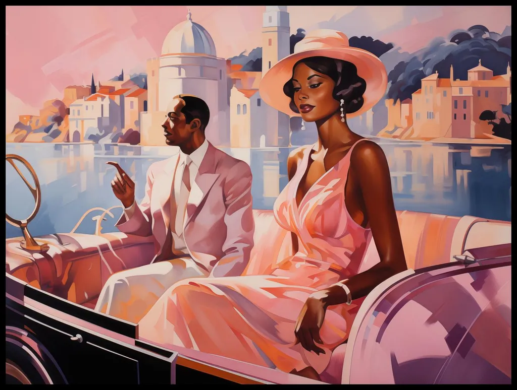 Affiche Riviera 100 x 75 cm haute qualité - Papier premium mat satiné