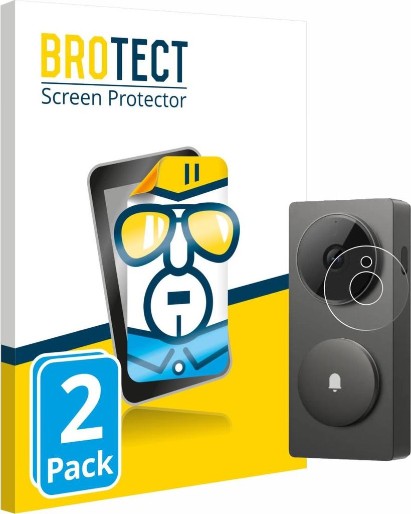 2x Für Aqara Hub G410 Schutzfolie BROTECT Displayschutz Display Schutz Folie Klar Transparent