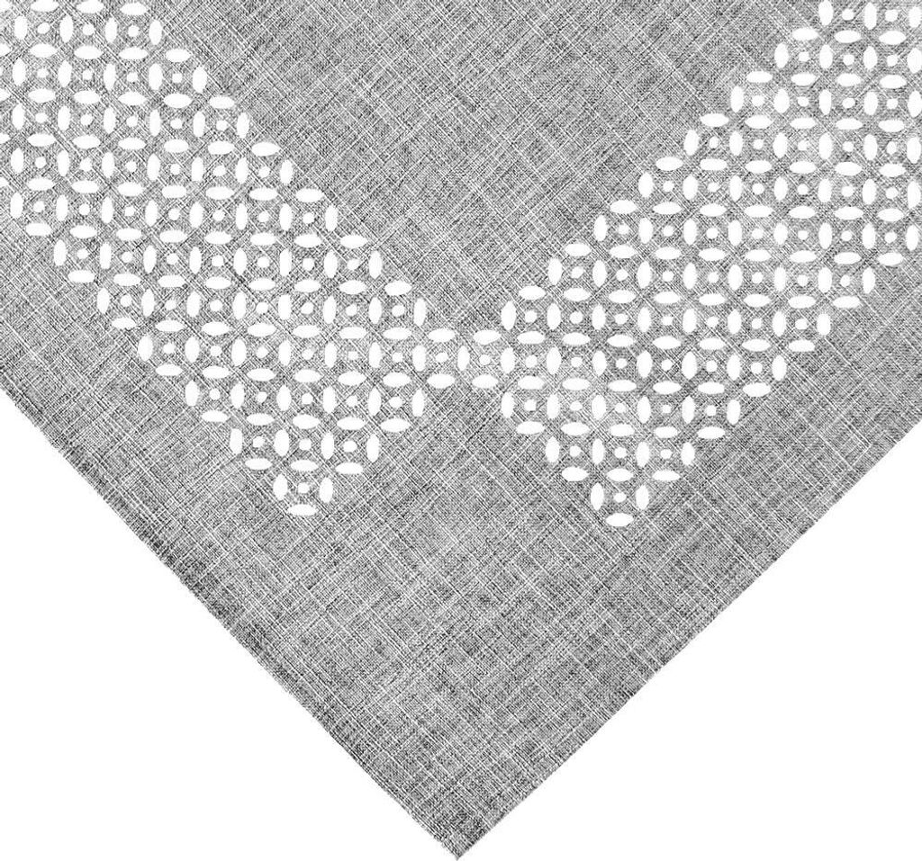 Tischdecke REA durchbrochene Ornamente Polyester grau 85 x Produktbild 