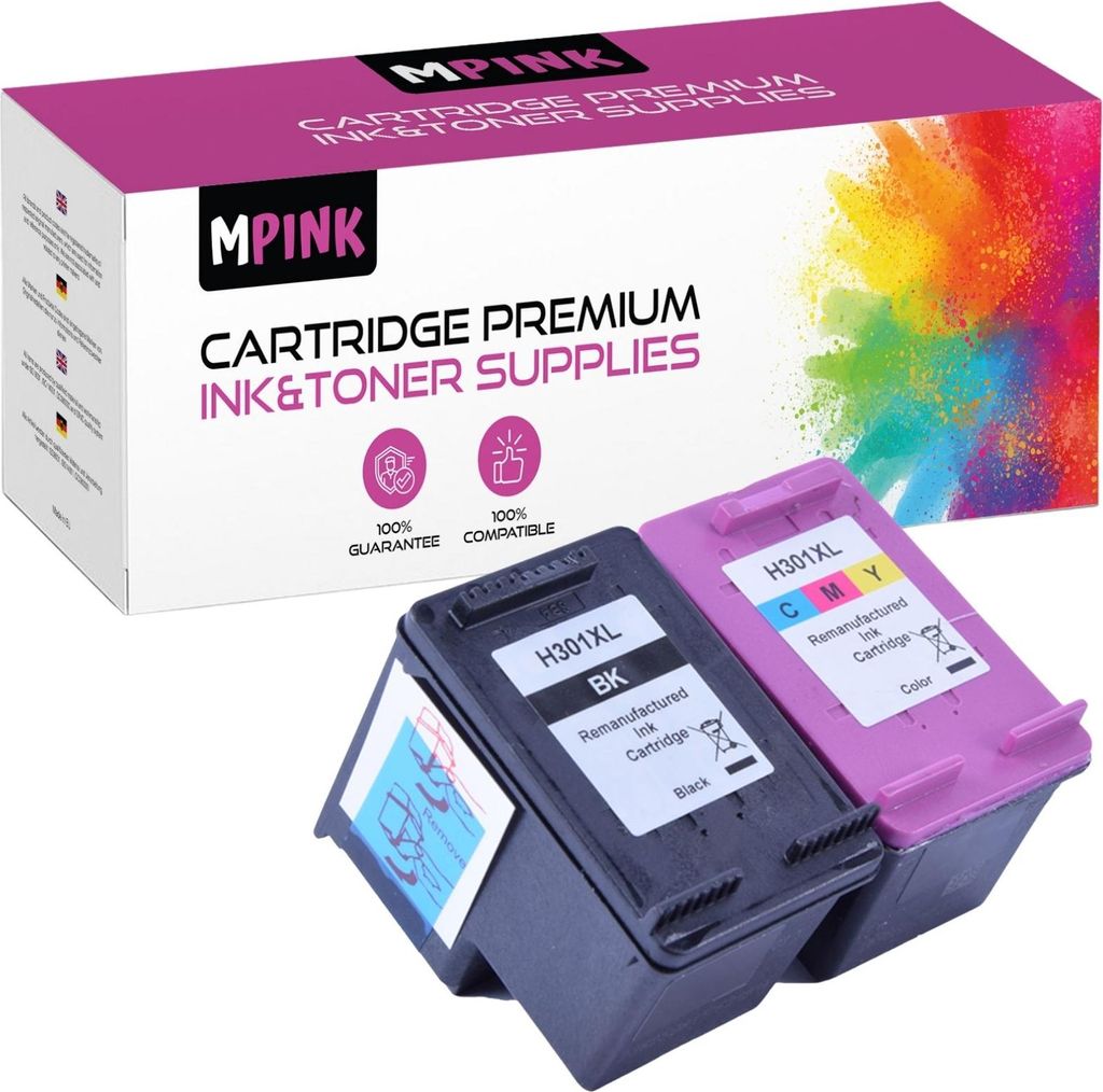 2x Tinte für HP CH563EE CH564EE Schwarz+CMY DeskJet 1000 2000 2050 Series