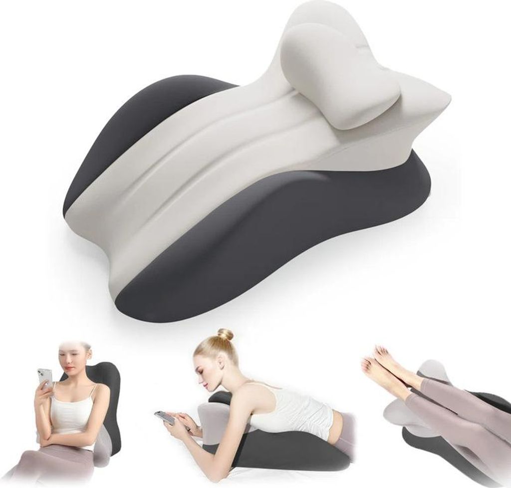 （Gris-Noir）Coussin cervical en mousse à mémoire de forme Image du produit 