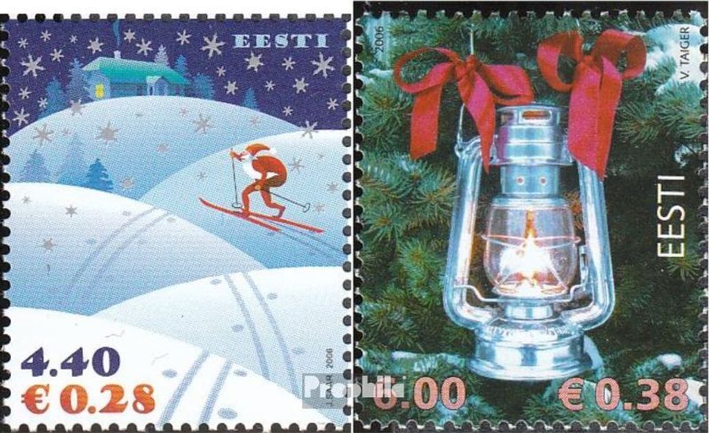 Briefmarken Estland 2006 Mi 570-571 (kompl.Ausg.) postfrisch Weihnachten