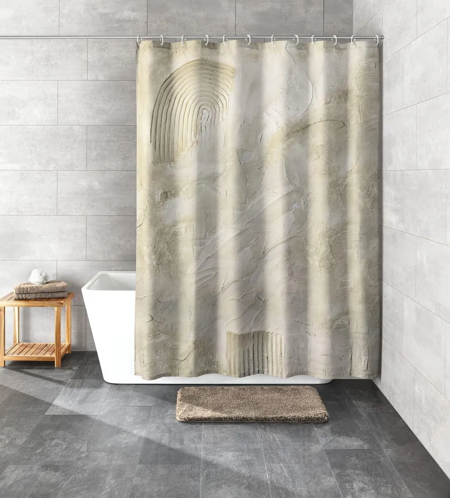 Rideau de douche en tissu Kleine Wolke Art 180x200 pour salle de bain
