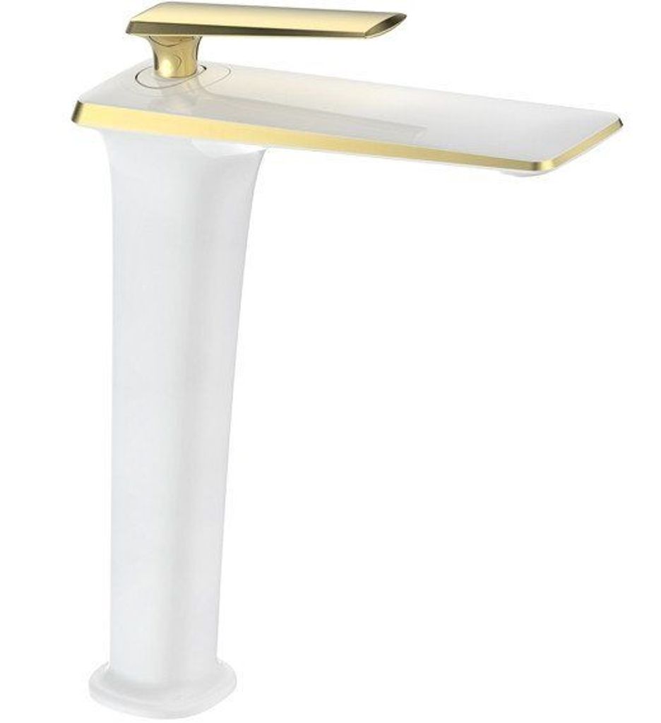 Mexen Purus batteria lavabo alta, bianca/oro - 745810-25 Immagine del prodotto 