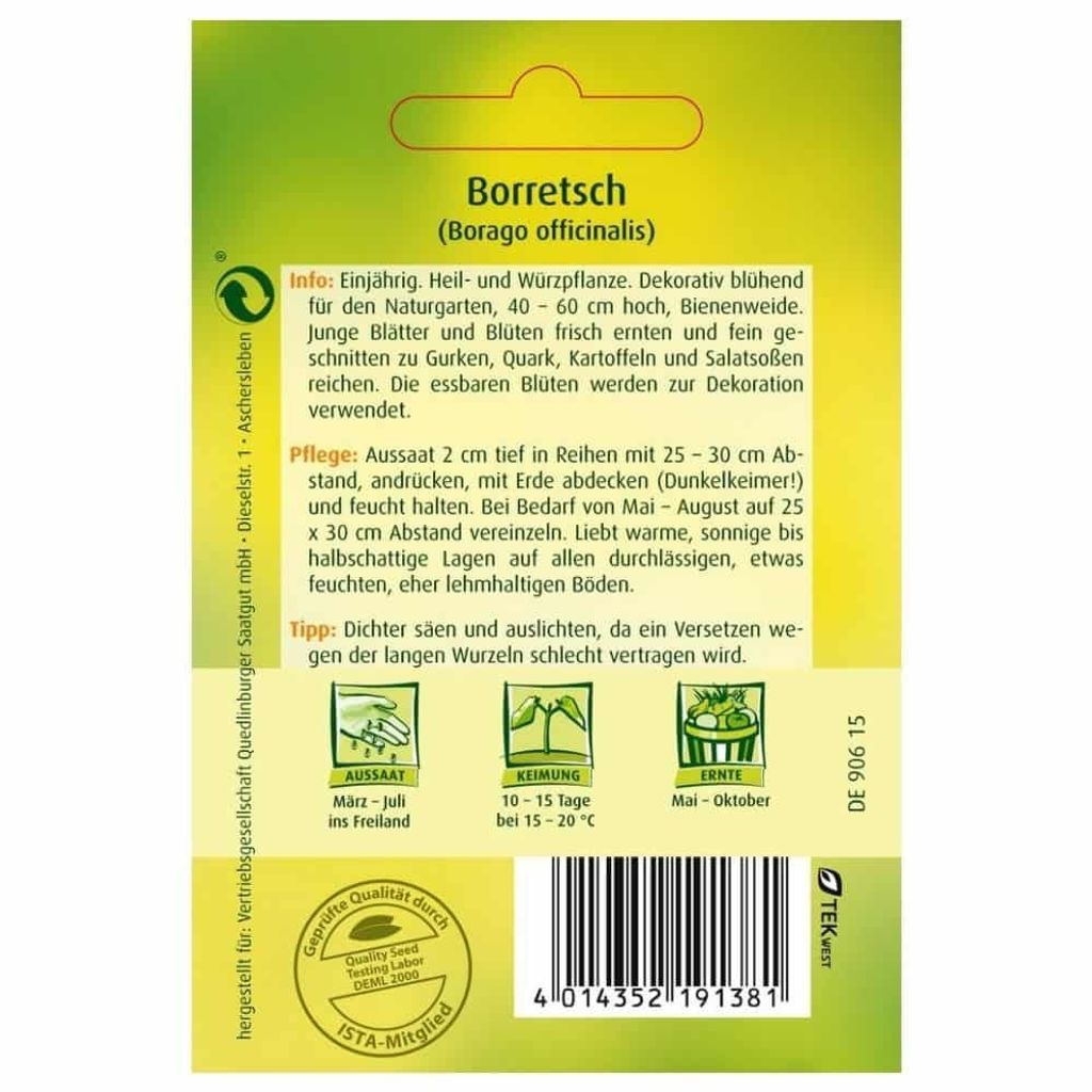 Quedlinburger Saatgut - Borretsch - Samen - 492712 Produktbild 