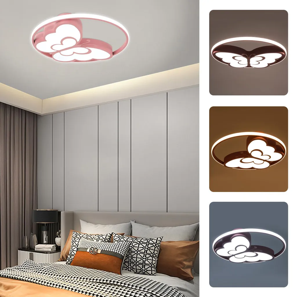 Plafonnier design papillon à intensité variable - Éclairage LED trois tons - 9