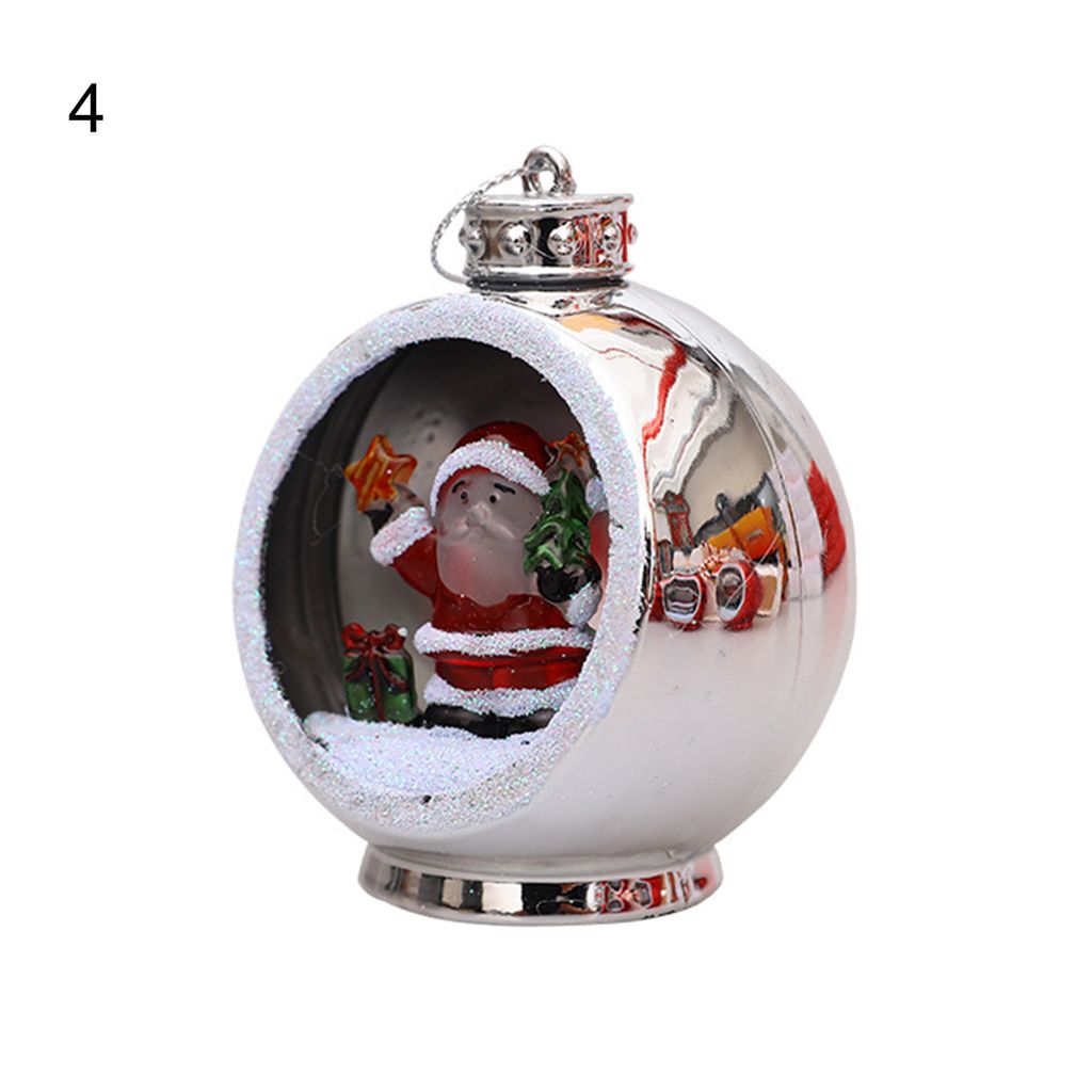 Weihnachtsverzinsungen auffällige Polieroberfläche Kunststoff LED leuchten hängende Ornamente für Zuhause-4