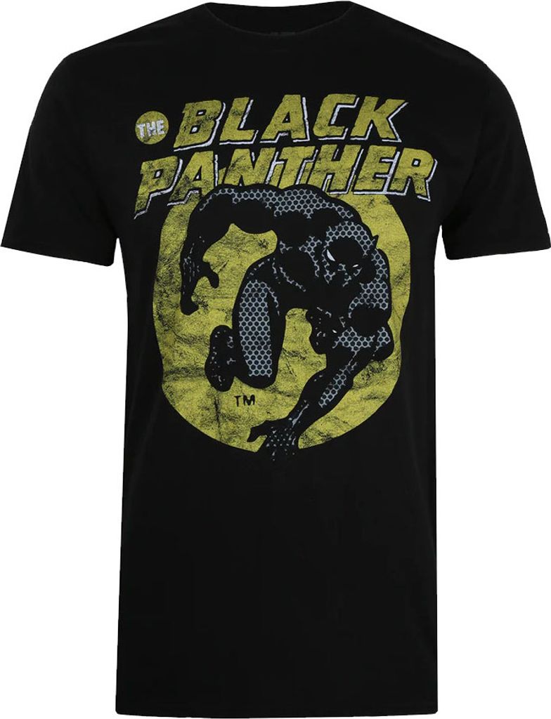 Black Panther - T-Shirt für Herren TV502 (M) (Schwarz/Gelb)
