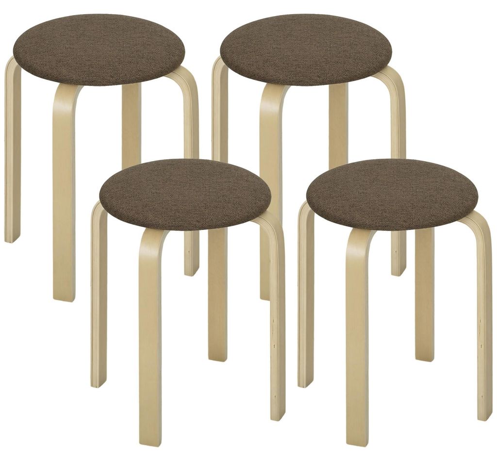 HOMCOM Set da 4 sgabelli da sala da pranzo, sgabelli Immagine del prodotto 