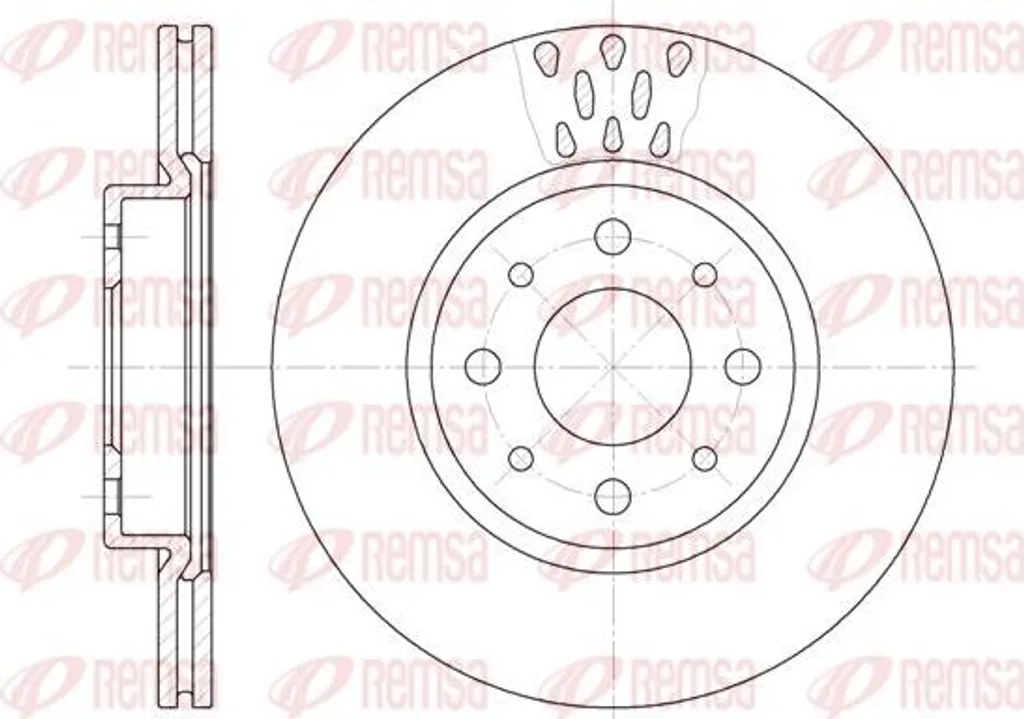 Disque de frein plein REMSA pour Fiat Grande Punto et Panda Evo