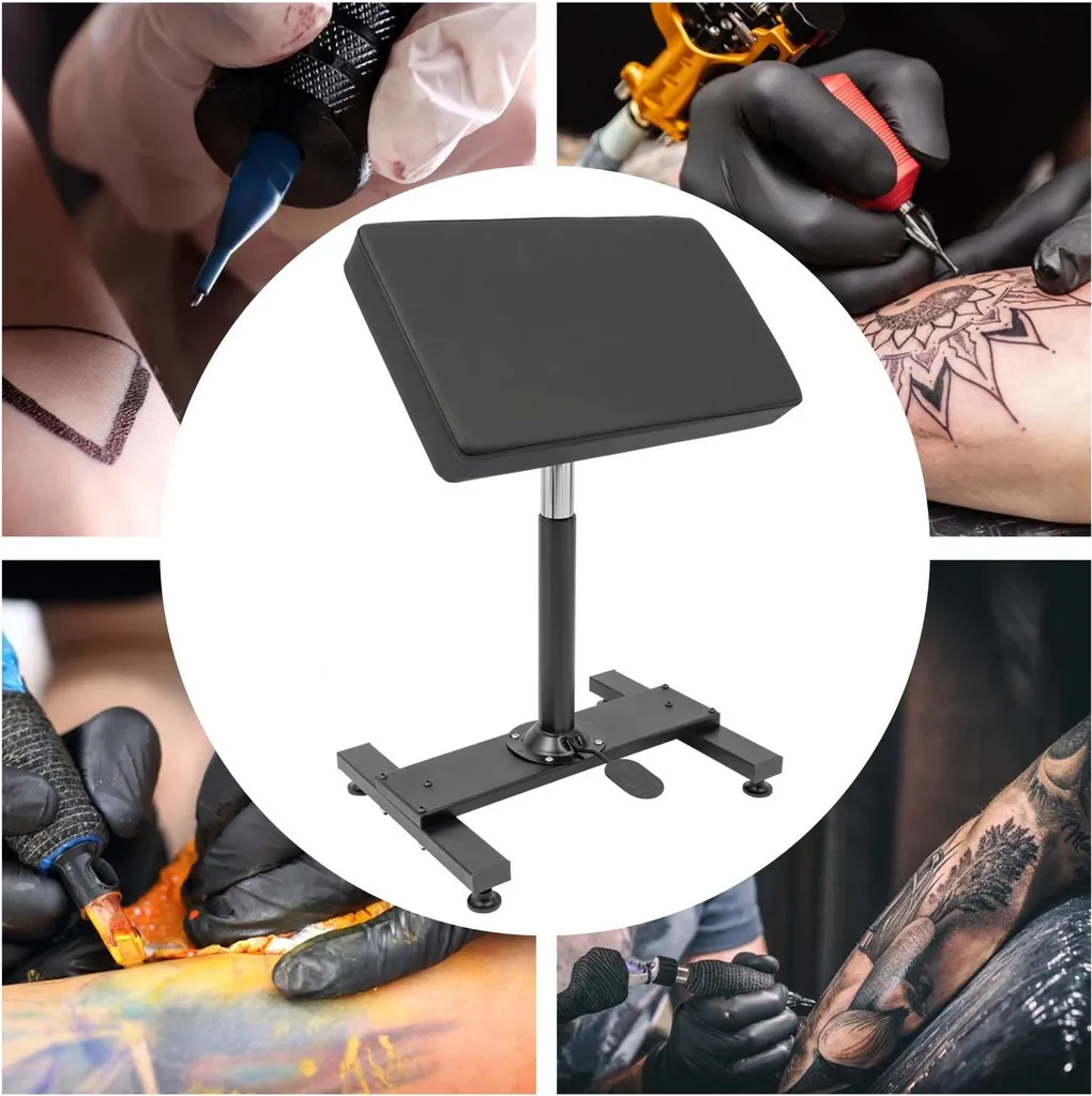 Support tatouage réglable pour confort client et précision du geste