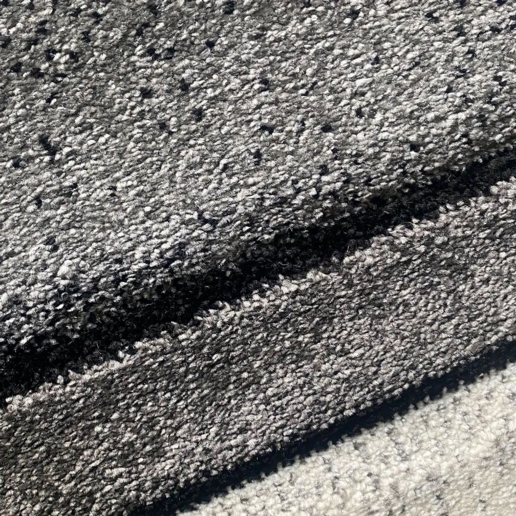Tapis Design Abstrait Moderne Rectangles Gris - Format 200 x 290 cm - 3