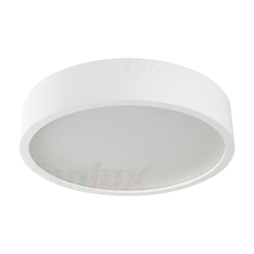 Plafonnier design JASMIN 38cm aspect bois et verre blanc Kanlux IP20