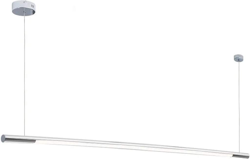 Suspension LED circulaire chrome 150cm Maxlight Organic blanc chaud