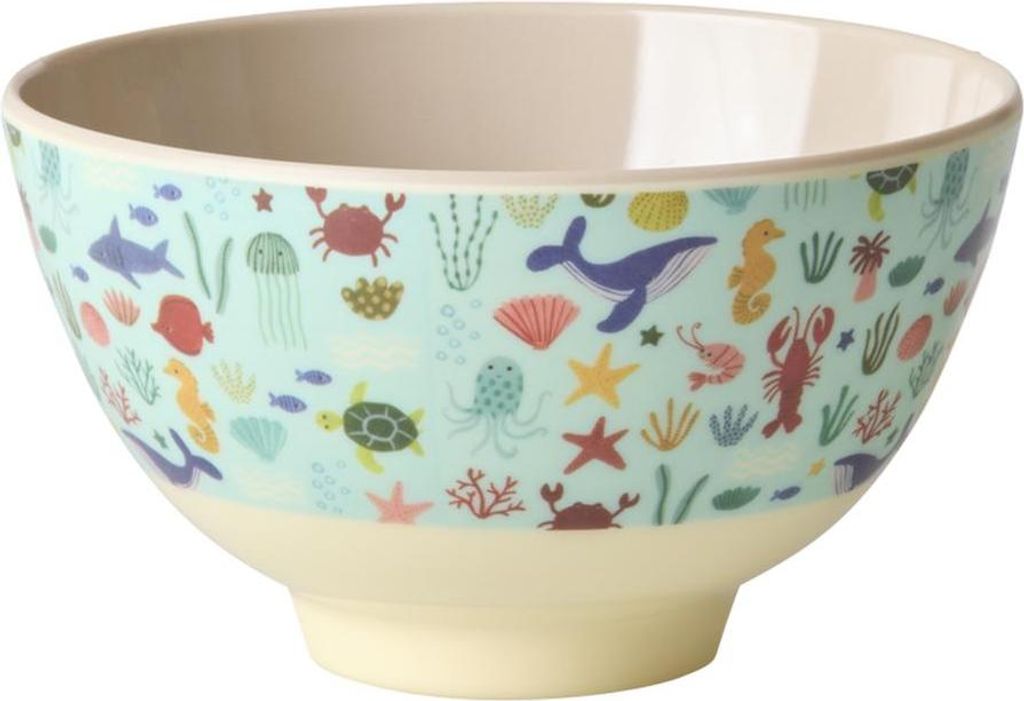 Rice Melamin Schüssel - Blue Ocean Print 300ml