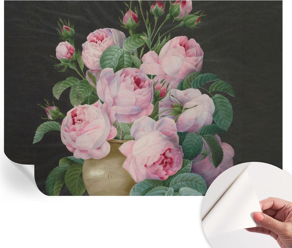 Selbstklebende Wandtapete - Dekorative Tapete für Wohnzimmer - Klebefolie für Wandbilder - Tapetenfolie für Wanddekoration - 208x146 cm - Floral...