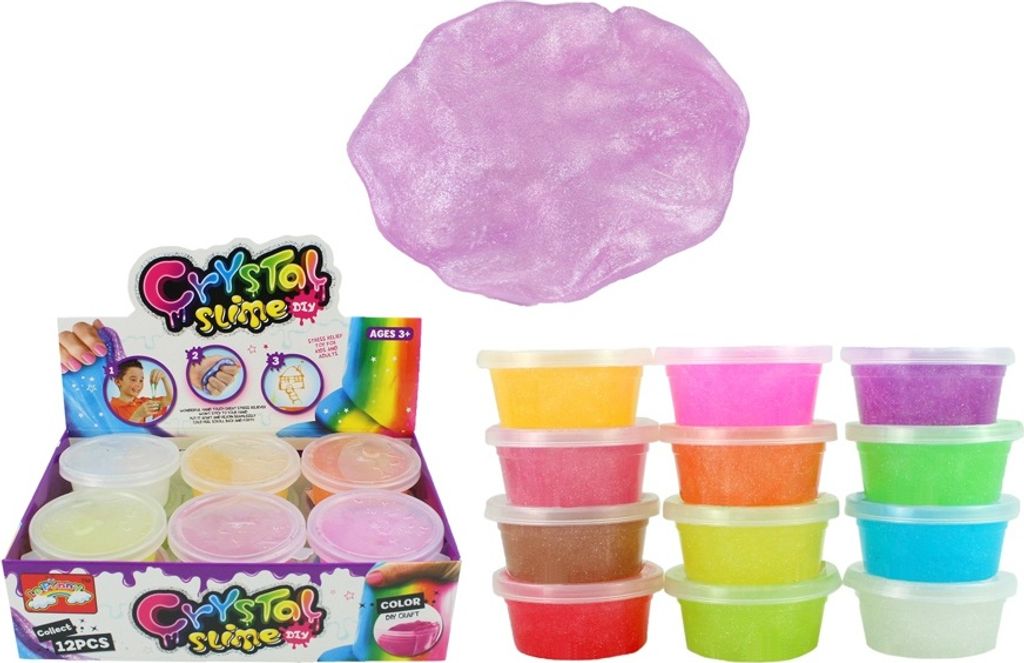 12er Set Crystal Schleim Putty in 12 verschiedenen Farben Produktbild 