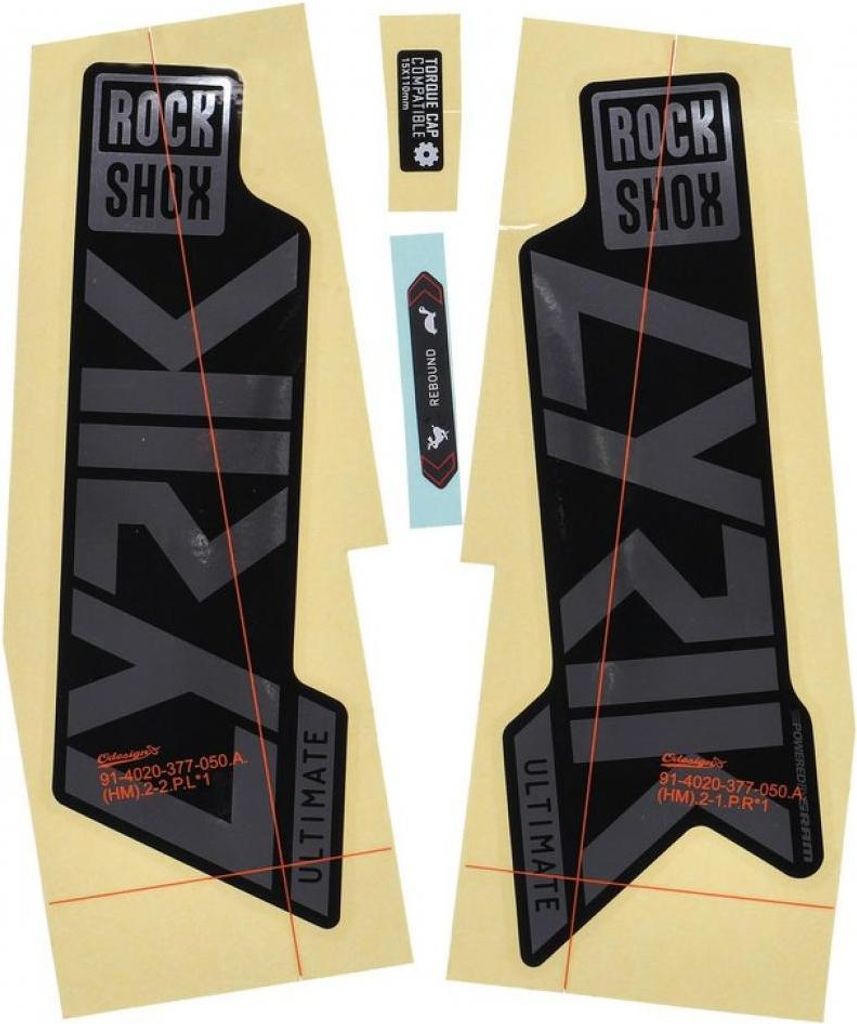 RockShox Gabel DecalKit Lyrik Ult. 27/29' 11.4018.105.048,gloss Polar-Folie für sw (1 Set)