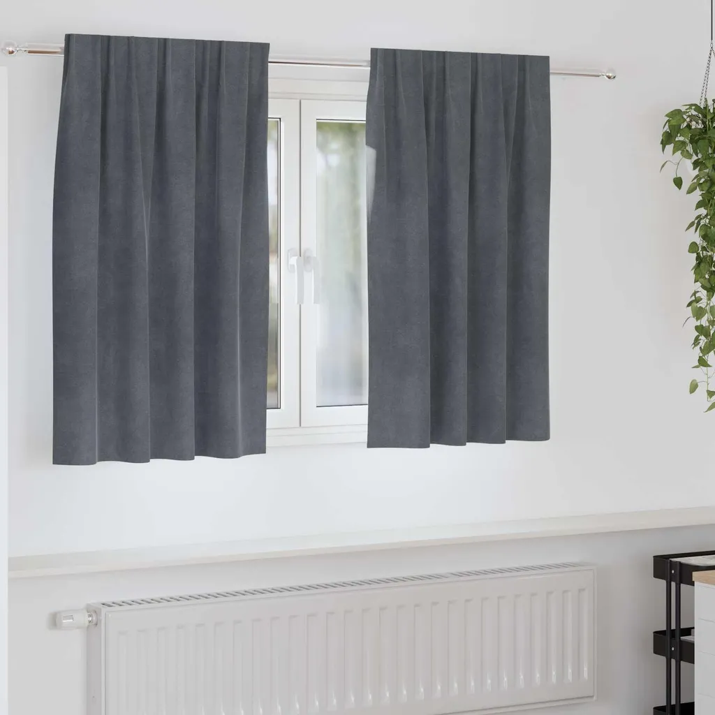 Tende Oscuranti vidaXL Grigio Velluto 140x140 cm | Relax e Privacy - 2