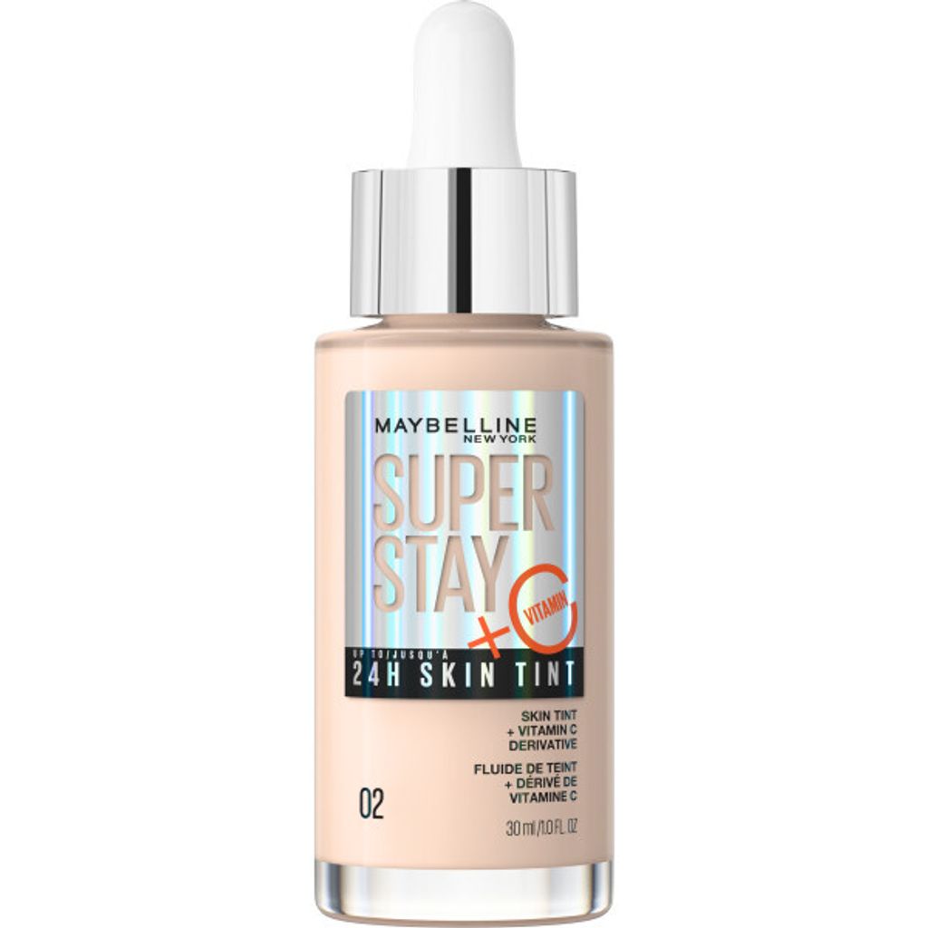 Maybelline Super Stay 24H Skin Tint + Vitamin C Serum für Einigung des farbigen Hauttones 02 30 ml