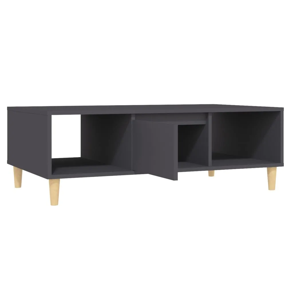 Table Basse rectangulaire Grise en Bois Composite de 103,5 cm Long