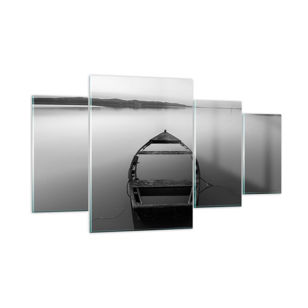 Bilder auf glas - 4 Teile - £ódŸ Einsamkeit Leere - 160x90cm - Glasbilder - Wandbilder - Bilder - zum Aufhängen bereit - Wanddekoration aus Gla...