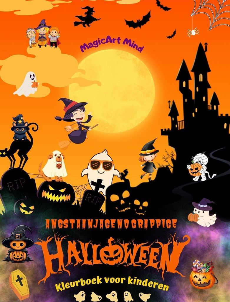 Angstaanjagend grappige Halloween | Kleurboek voor kinderen | Schattige horrorscènes om van Halloween te genieten