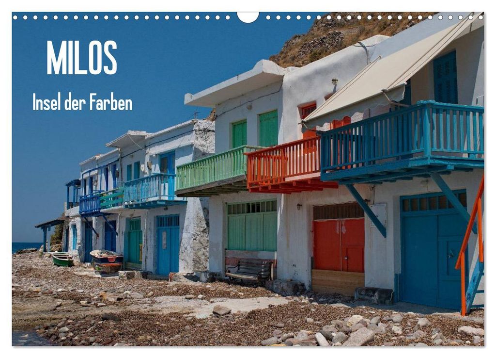 Milos, Insel der Farben (Wandkalender 2027 DIN A3 quer), CALVENDO Monatskalender
