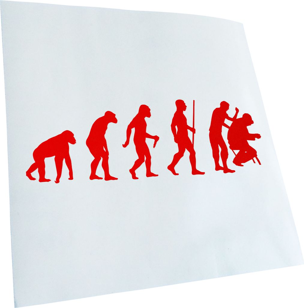 Kiwistar - Autoaufkleber - Evolution Masseur Massage - Rot - 60x18cm - Aufkleber für Auto, Laptop, Fahrrad, LKW, Motorrad mehrfarbig JDM Decal Racing