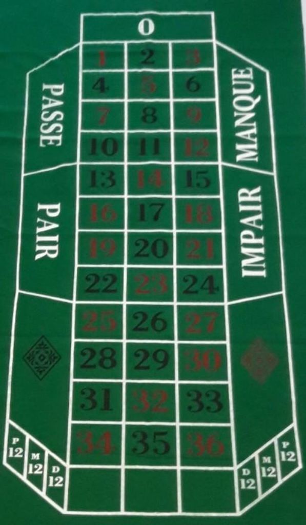 HOT Games Roulette-Kleid 180x90cm.grünes Filz Bett. Produktbild 