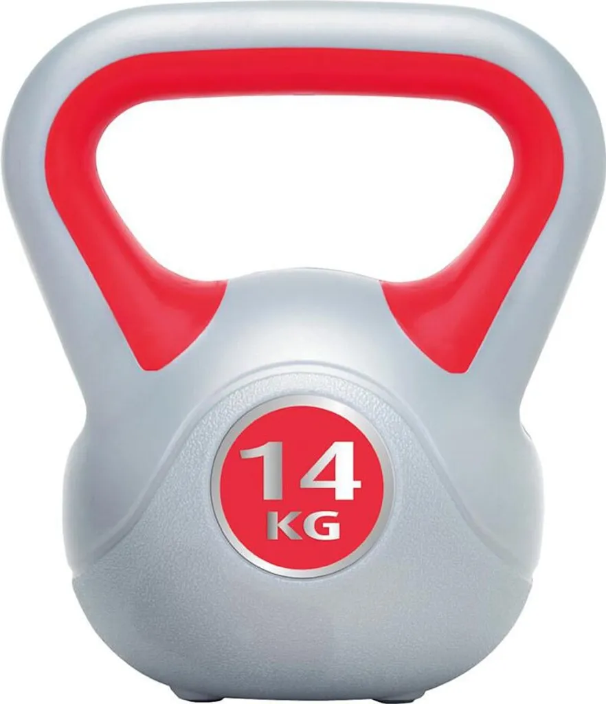 Kettlebell de 14kg avec Revêtement Vinyle Rouge - Confort et Sécurité