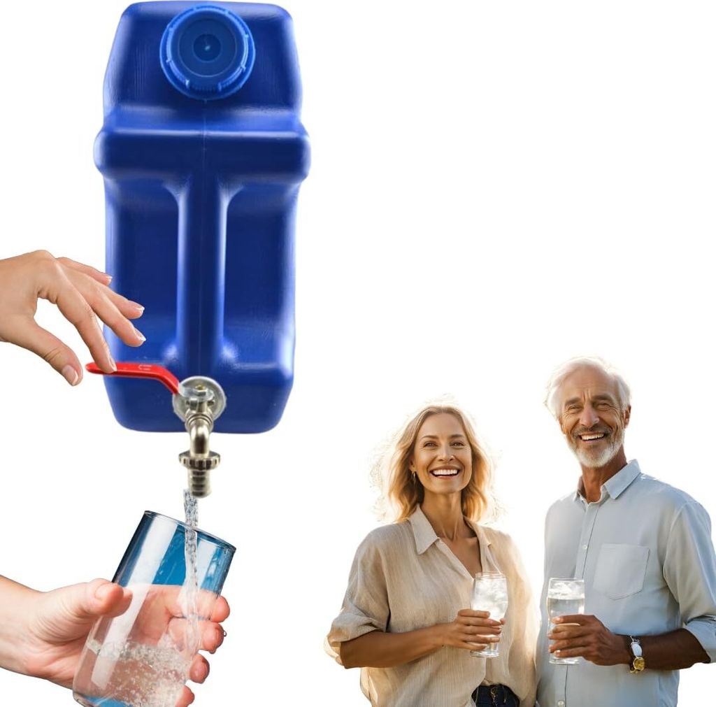 Anwicar Wasserkanister mit hahn - Wasser Kanister mit zapfhahn 20l - Camping Wassertank - Blau