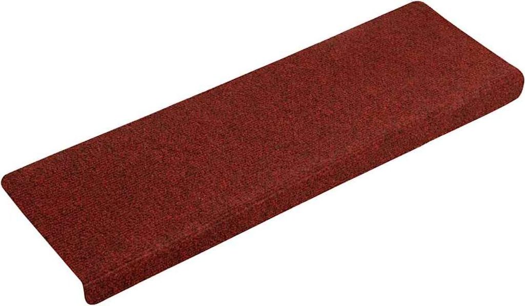 vidaXL Stufenmatten Selbstklebend 30 Stk. 65x21x4 cm Bordeauxrot Rechteckiger Rand