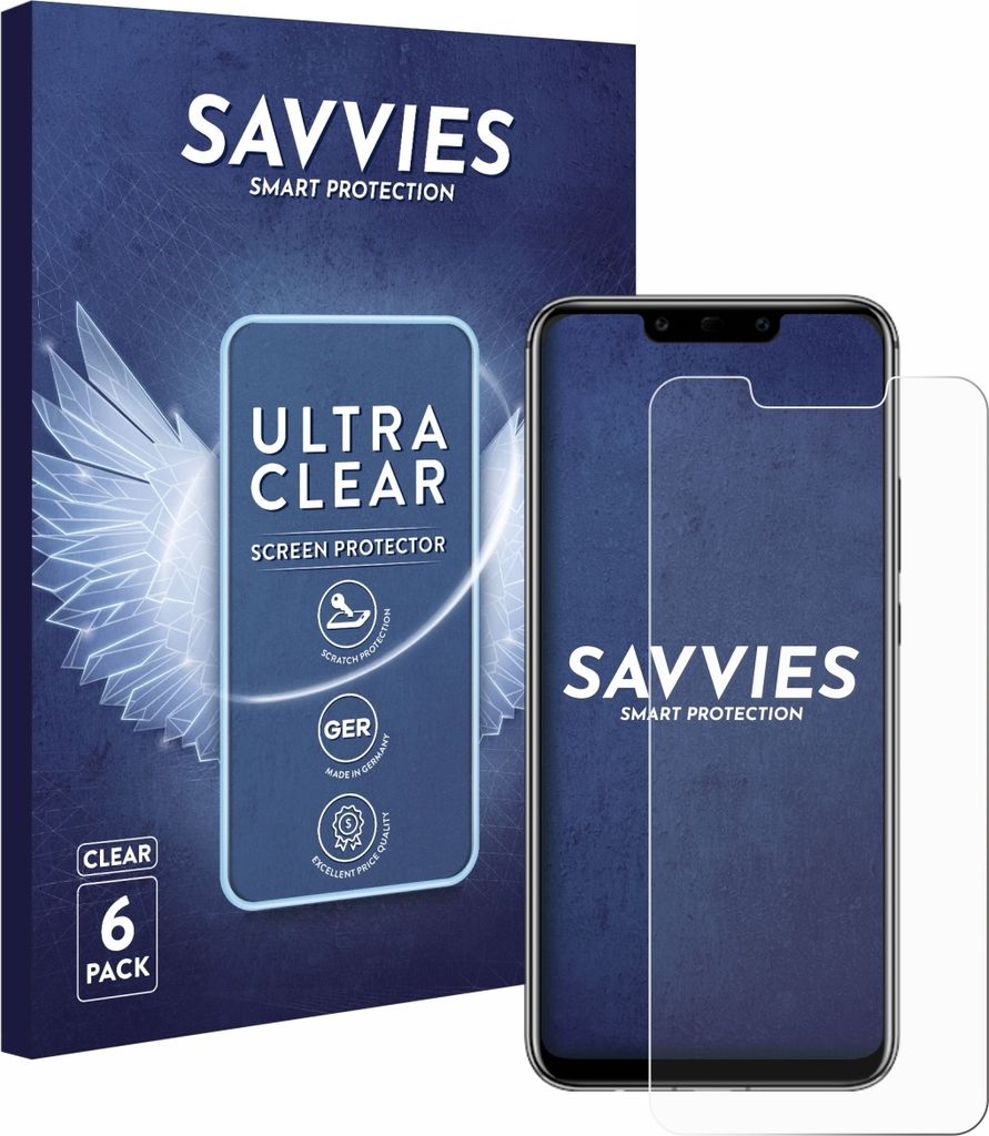 6x Für Huawei Mate 20 lite Schutzfolie Savvies Displayschutz Display Schutz Folie Klar Transparent