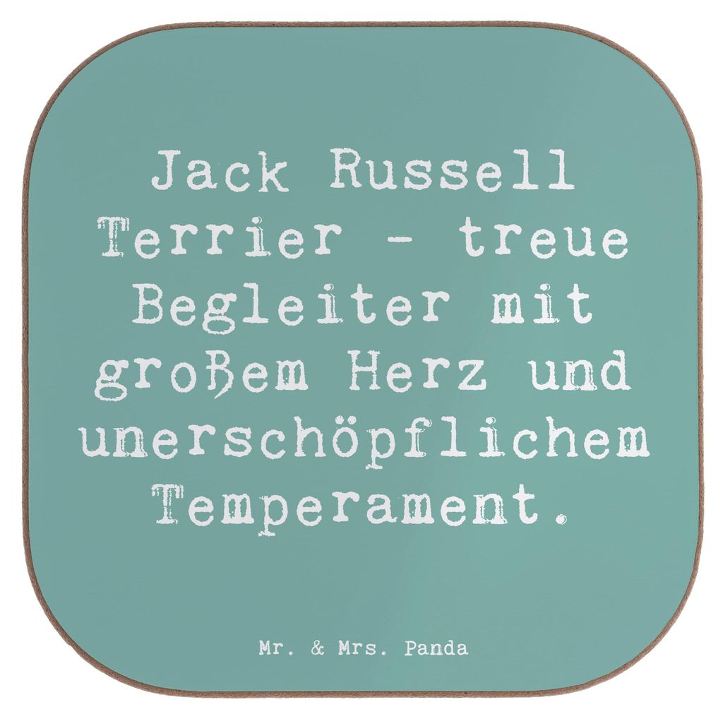 Mr. & Mrs. Panda Tischuntersetzer Spruch Jack Russell Terrier - Meeresbrise - Geschenk, Untersetzer für Gläser, Glas, treuer Hund, Hunderassen, b...