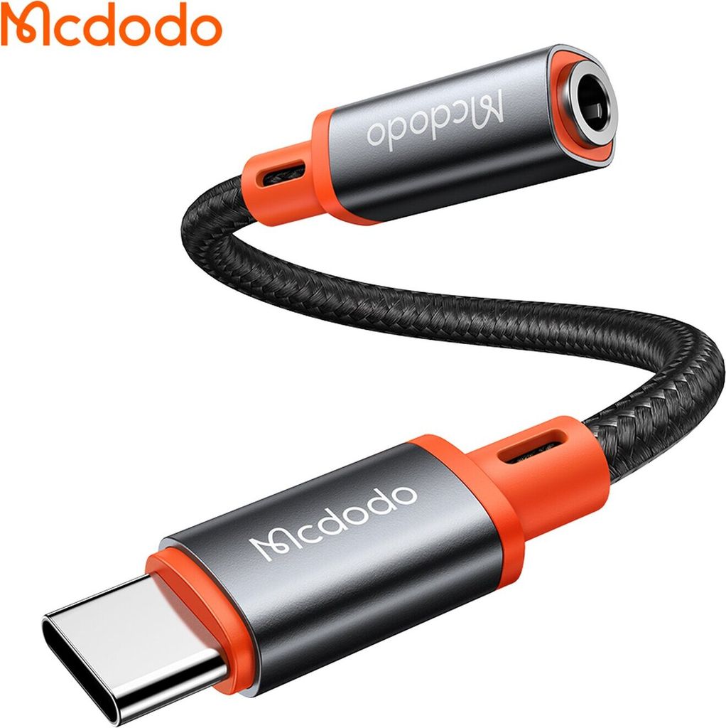 Mcdodo CA-7561 Typ-C auf DC3.5 Buchse Audiokabel Adapter 11cm USB-C, grau