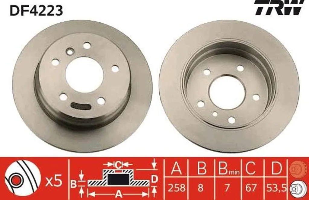 Disque de frein TRW DF4223 : fini les sifflements sur Classe A et Vaneo