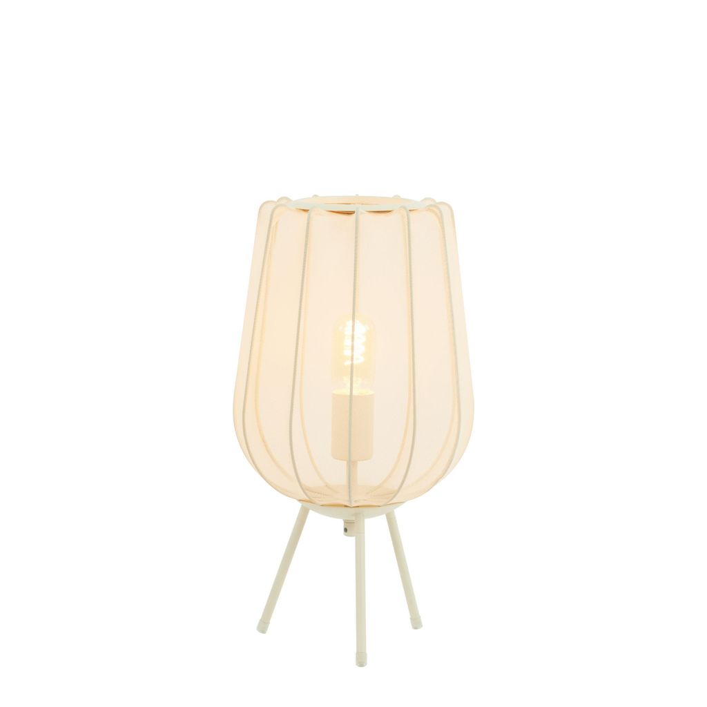 Light & Living - stolní lampa - Plumeria - béžová bílá - Obrázek produktu 