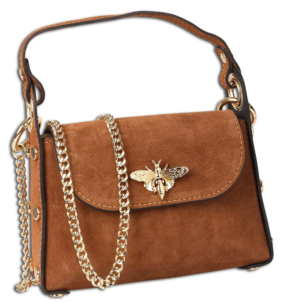 Sac à bandoulière compact marron 19 cm - Finition Toscanto Tan chic