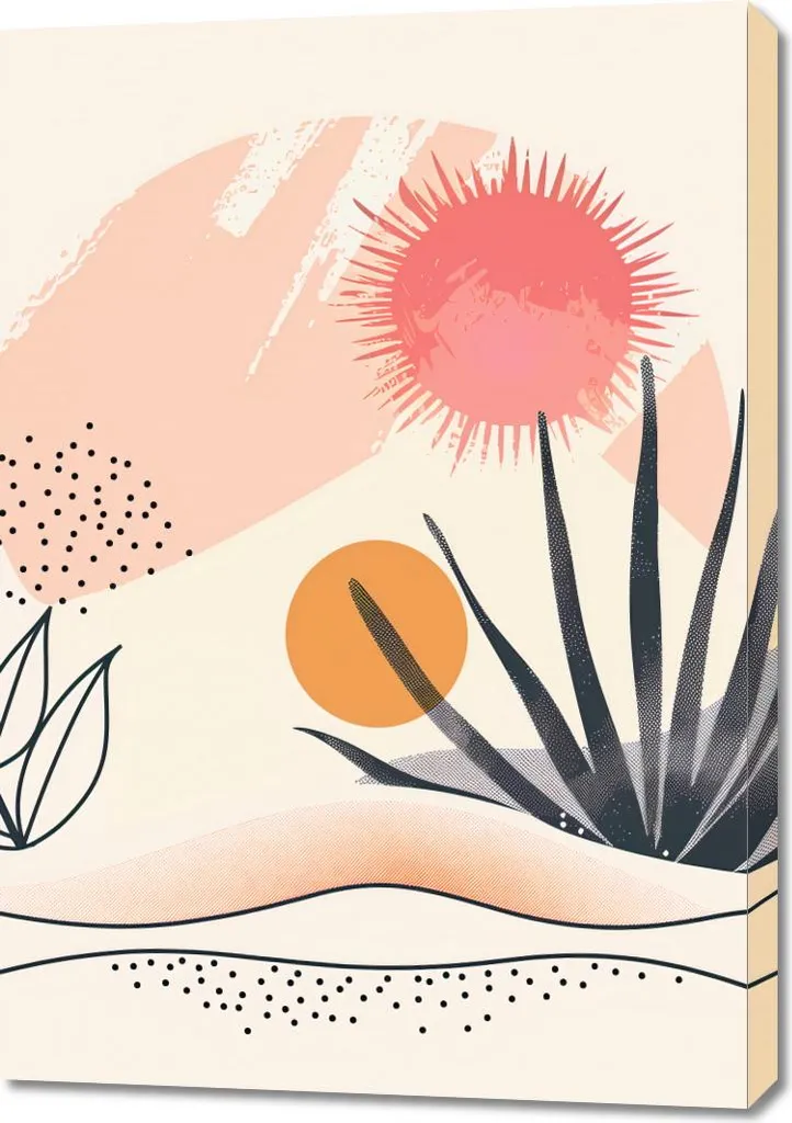 Décoration Murale Salon Image 70x100 cm Crépuscule tropical Ambiance Zen