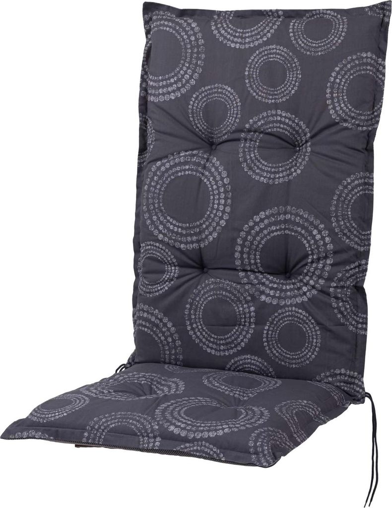 Auflage Hochlehner Naxos 40466-700 grau Kreise 121x54x6 cm Sun Garden
