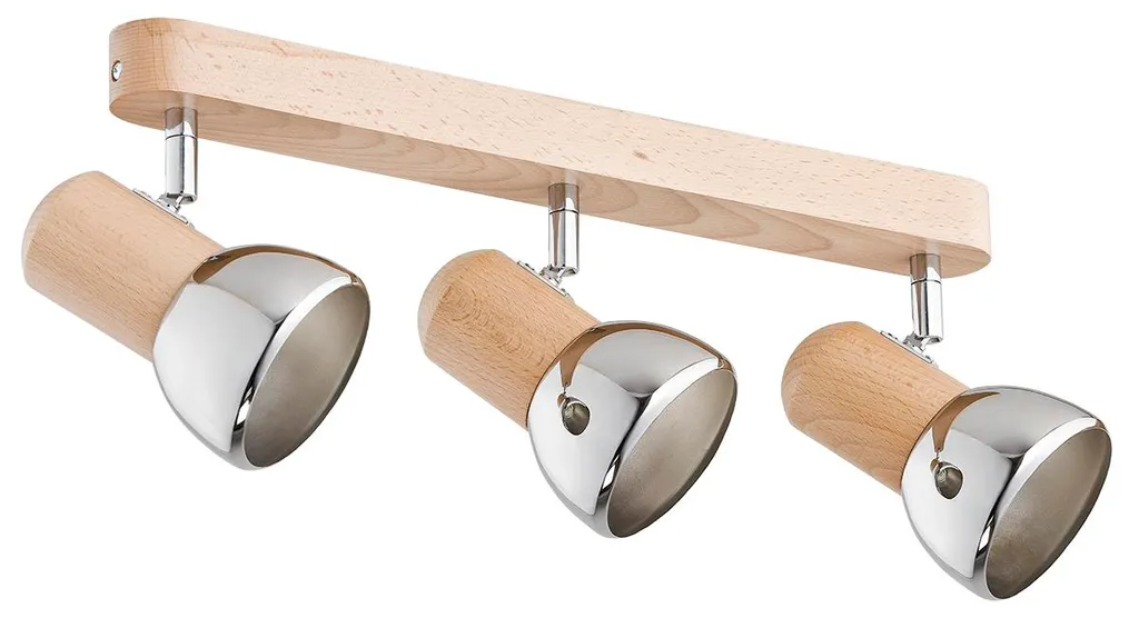 Plafonnier spot encastrable bois chic SPIRO 3 lumières - Luminaire Alfa