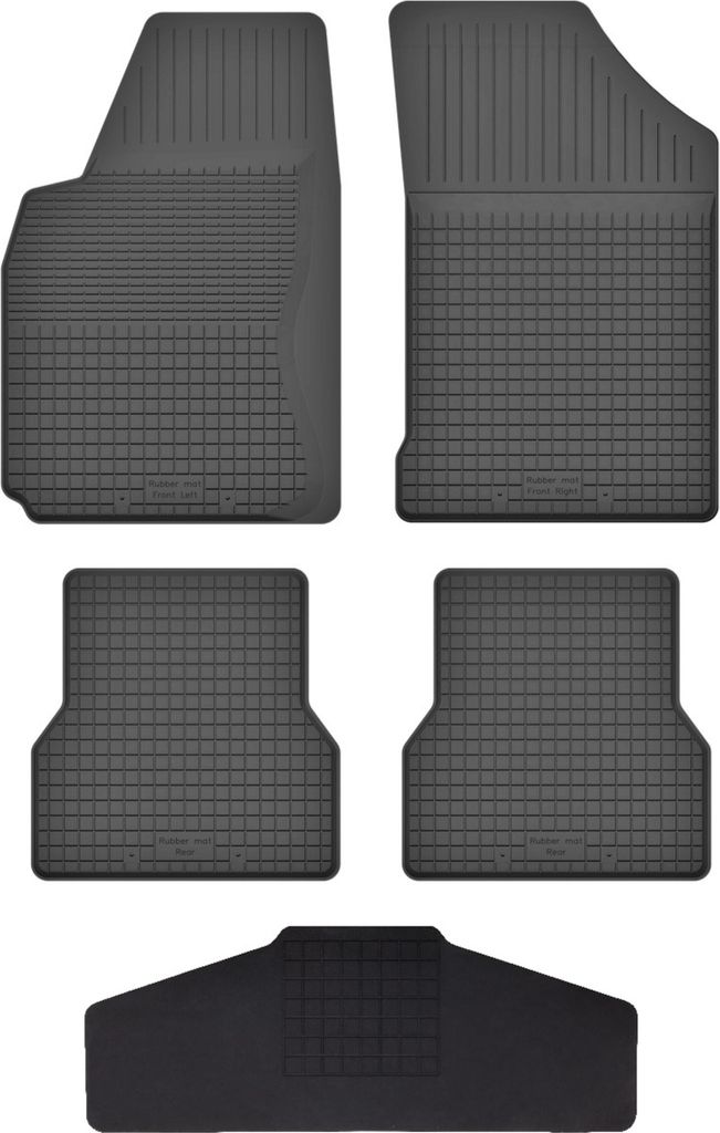 Gummi Fußmatten Set Für: Renault Megane I (1995-2002) Gummimatten Schwarz