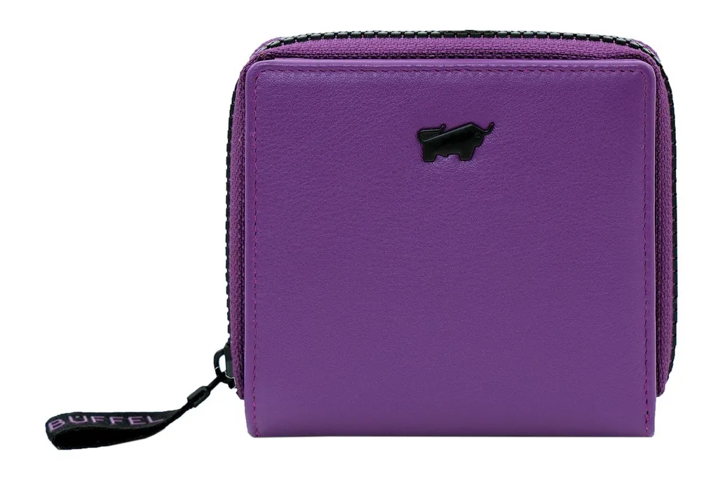 Petit portefeuille cuir pourpre Capri : Idéal pour sacs à main chic - 3