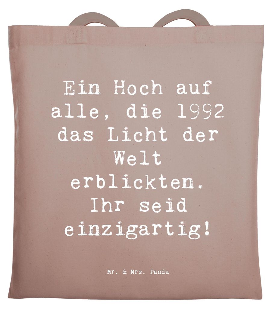 Mr. & Mrs. Panda Baumwolltasche Spruch 1992 Geburtstag Produktbild 