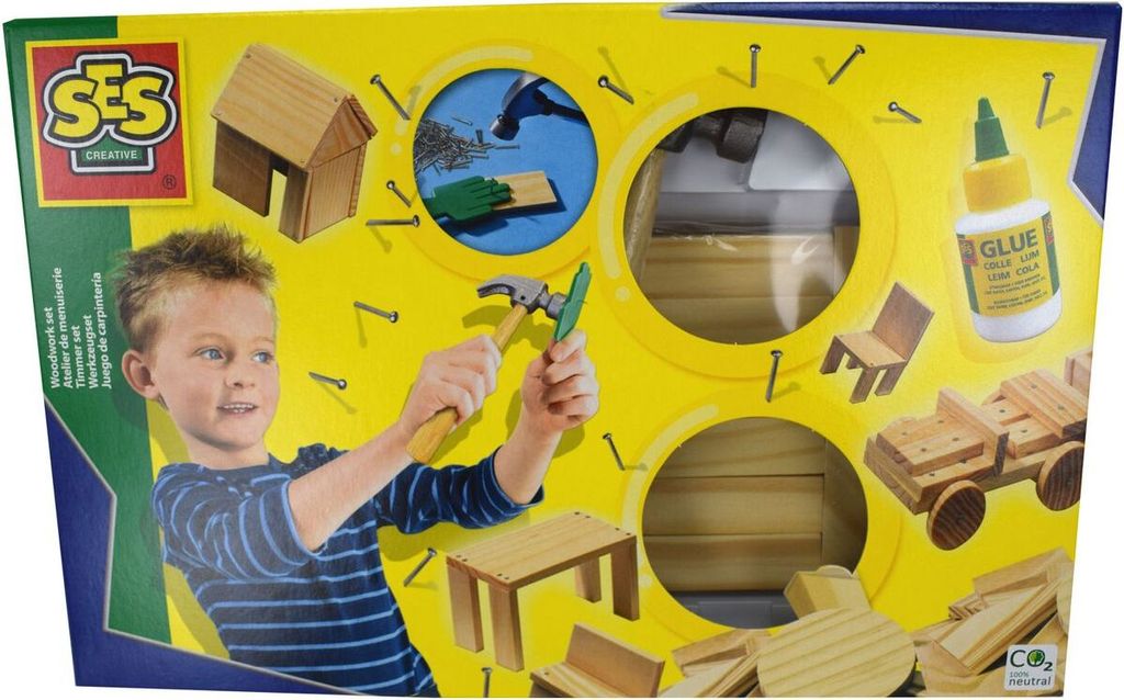Juego de carpintería para niños SES Creative, ideal para Imagen del producto 