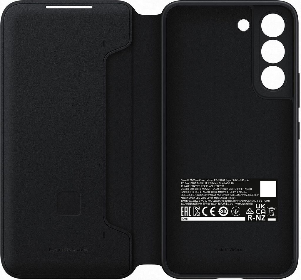 Samsung LED View Cover Galaxy S22 schwarz Produktbild 