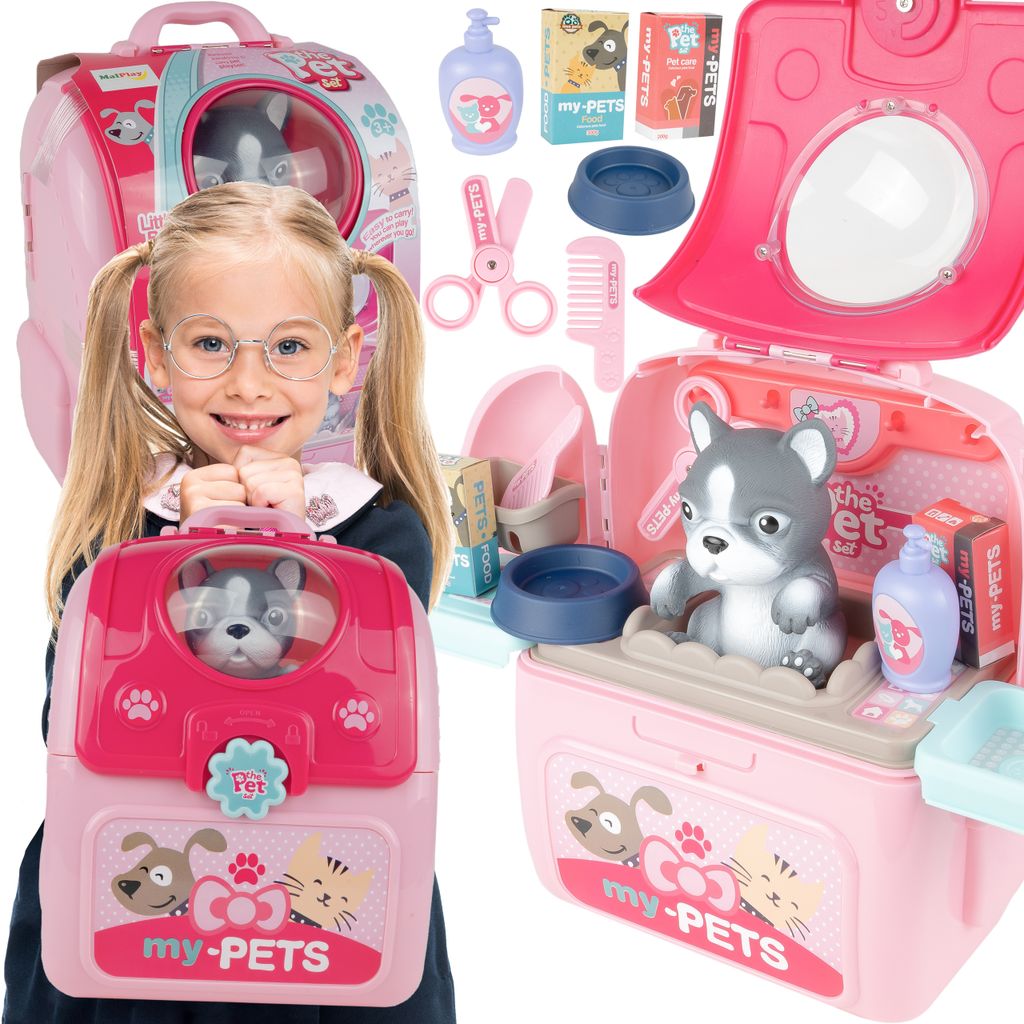 Malplay set toelettatore per cani zaino giocattolo con Immagine del prodotto 