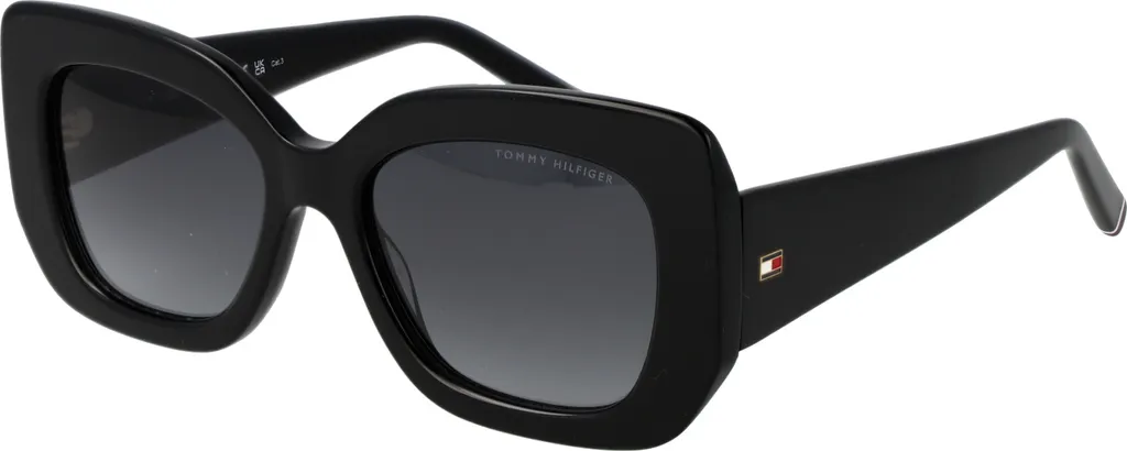 Tommy Hilfiger TH 2224/S 8079O 52 Lunettes de Soleil Carrées Noires