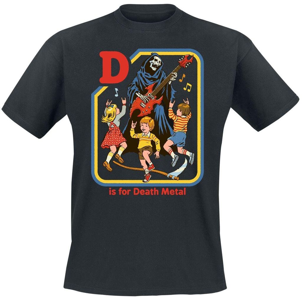 Steven Rhodes T-Shirt Herren D Is For Death Metal schwarz M